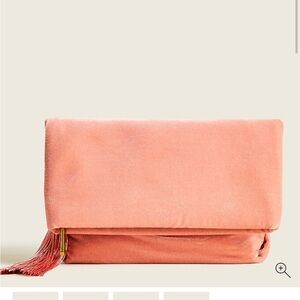 J. Crew Foldover Velvet Clutch
